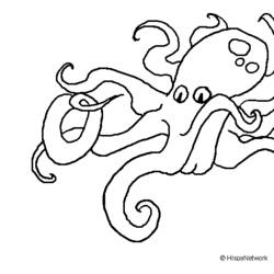Dessin à colorier: Pieuvre (Animaux) #18964 - Coloriages à Imprimer Gratuits