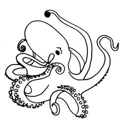 Dessin à colorier: Pieuvre (Animaux) #19020 - Coloriages à Imprimer Gratuits