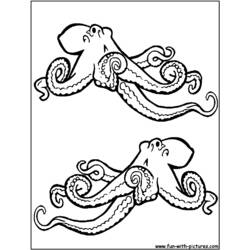 Dessin à colorier: Pieuvre (Animaux) #19041 - Coloriages à Imprimer Gratuits