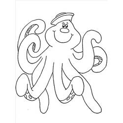 Coloriage Pieuvre (Animaux) #194444 à imprimer et colorier