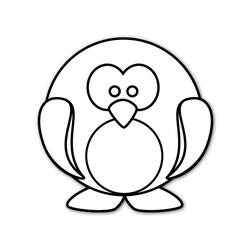 Dessin à colorier: Pingouin (Animaux) #16846 - Coloriages à imprimer