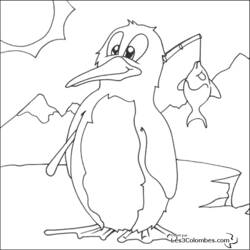 Dessin à colorier: Pingouin (Animaux) #16857 - Coloriages à Imprimer Gratuits