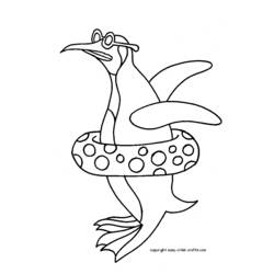 Dessin à colorier: Pingouin (Animaux) #16890 - Coloriages à Imprimer Gratuits