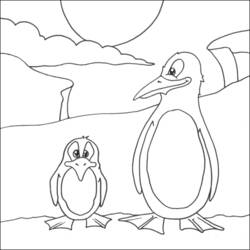 Dessin à colorier: Pingouin (Animaux) #16976 - Coloriages à Imprimer Gratuits