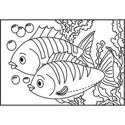 Dessin à colorier: Poisson (Animaux) #175166 - Coloriages à Imprimer Gratuits