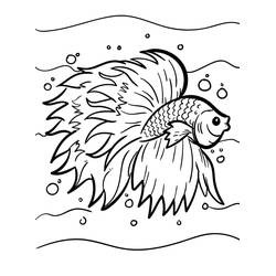 Coloriage Poisson (Animaux) #217531 à imprimer et colorier