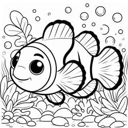 Dessin à colorier: Poisson Clown (Animaux) #218316 - Coloriages à Imprimer Gratuits