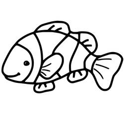 Dessin à colorier: Poisson Clown (Animaux) #218317 - Coloriages à Imprimer Gratuits