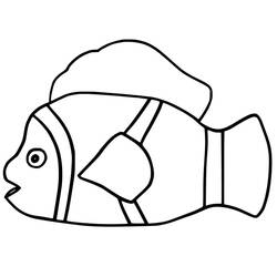 Dessin à colorier: Poisson Clown (Animaux) #218323 - Coloriages à Imprimer Gratuits