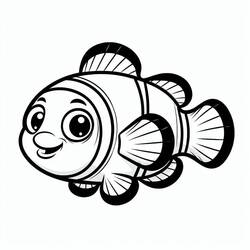 Dessin à colorier: Poisson Clown (Animaux) #218324 - Coloriages à Imprimer Gratuits