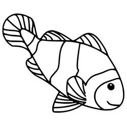 Dessin à colorier: Poisson Clown (Animaux) #218327 - Coloriages à Imprimer Gratuits
