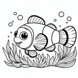 Dessin à colorier: Poisson Clown (Animaux) #218333 - Coloriages à Imprimer Gratuits
