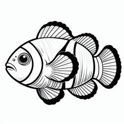 Dessin à colorier: Poisson Clown (Animaux) #218334 - Coloriages à Imprimer Gratuits
