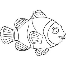 Dessin à colorier: Poisson Clown (Animaux) #218335 - Coloriages à Imprimer Gratuits