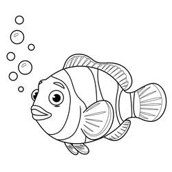 Dessin à colorier: Poisson Clown (Animaux) #218338 - Coloriages à Imprimer Gratuits