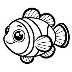 Dessin à colorier: Poisson Clown (Animaux) #218339 - Coloriages à Imprimer Gratuits