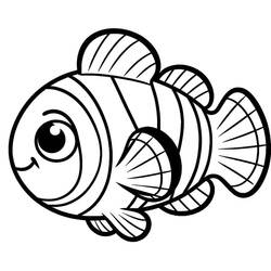 Dessin à colorier: Poisson Clown (Animaux) #218341 - Coloriages à Imprimer Gratuits