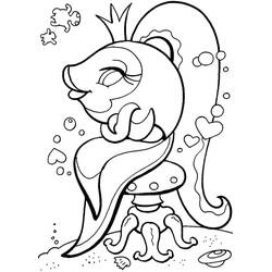 Dessin à colorier: Poisson Rouge (Animaux) #208307 - Coloriages à Imprimer Gratuits