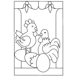 Dessin à colorier: Poule (Animaux) #17464 - Coloriages à Imprimer Gratuits
