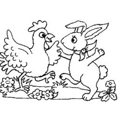 Dessin à colorier: Poule (Animaux) #17483 - Coloriages à Imprimer Gratuits