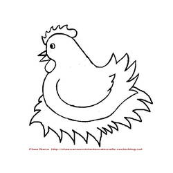 Dessin à colorier: Poule (Animaux) #17498 - Coloriages à imprimer