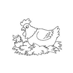 Dessin à colorier: Poule (Animaux) #17511 - Coloriages à Imprimer Gratuits