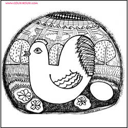 Dessin à colorier: Poule (Animaux) #17542 - Coloriages à Imprimer Gratuits