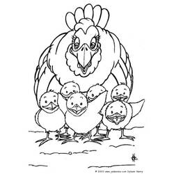 Dessin à colorier: Poule (Animaux) #17543 - Coloriages à Imprimer Gratuits