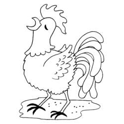 Dessin à colorier: Poule (Animaux) #17560 - Coloriages à Imprimer Gratuits