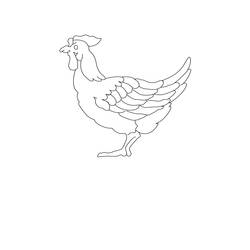 Dessin à colorier: Poule (Animaux) #17584 - Coloriages à Imprimer Gratuits