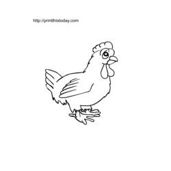 Dessin à colorier: Poule (Animaux) #17619 - Coloriages à Imprimer Gratuits