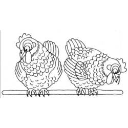 Dessin à colorier: Poulet (Animaux) #17278 - Coloriages à Imprimer Gratuits
