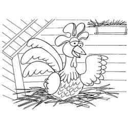 Dessin à colorier: Poulet (Animaux) #17336 - Coloriages à Imprimer Gratuits