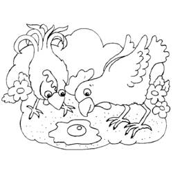 Dessin à colorier: Poulet (Animaux) #17348 - Coloriages à Imprimer Gratuits