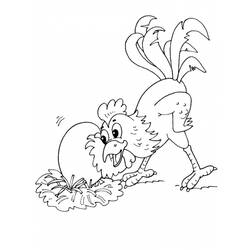 Dessin à colorier: Poulet (Animaux) #17353 - Coloriages à Imprimer Gratuits