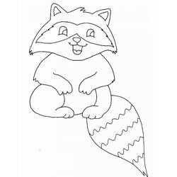 Dessin à colorier: Raton laveur (Animaux) #208490 - Coloriages à Imprimer Gratuits