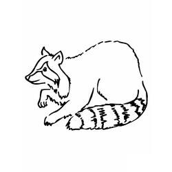 Dessin à colorier: Raton laveur (Animaux) #208493 - Coloriages à Imprimer Gratuits