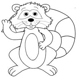 Dessin à colorier: Raton laveur (Animaux) #208502 - Coloriages à Imprimer Gratuits