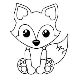 Dessin à colorier: Renard (Animaux) #179462 - Coloriages à Imprimer Gratuits