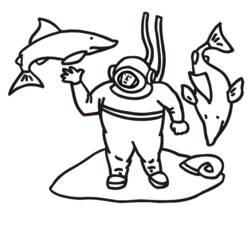 Dessin à colorier: Requin (Animaux) #14847 - Coloriages à Imprimer Gratuits