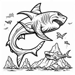 Coloriage Requin (Animaux) #217029 à imprimer et colorier