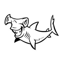 Dessin à colorier: Requin Marteau (Animaux) #220998 - Coloriages à Imprimer Gratuits