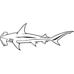 Dessin à colorier: Requin Marteau (Animaux) #221005 - Coloriages à Imprimer Gratuits