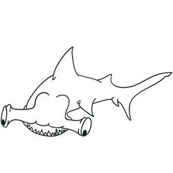Dessin à colorier: Requin Marteau (Animaux) #221006 - Coloriages à Imprimer Gratuits