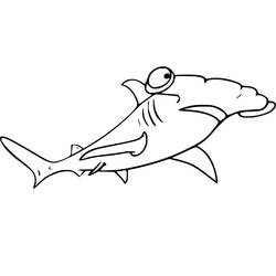 Dessin à colorier: Requin Marteau (Animaux) #221007 - Coloriages à Imprimer Gratuits