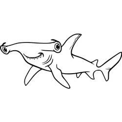 Dessin à colorier: Requin Marteau (Animaux) #221011 - Coloriages à Imprimer Gratuits