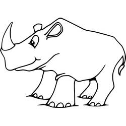 Dessin à colorier: Rhinocéros (Animaux) #206644 - Coloriages à Imprimer Gratuits