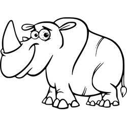 Dessin à colorier: Rhinocéros (Animaux) #206645 - Coloriages à Imprimer Gratuits