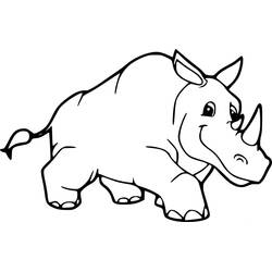 Dessin à colorier: Rhinocéros (Animaux) #206648 - Coloriages à Imprimer Gratuits