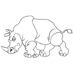 Dessin à colorier: Rhinocéros (Animaux) #206672 - Coloriages à Imprimer Gratuits
